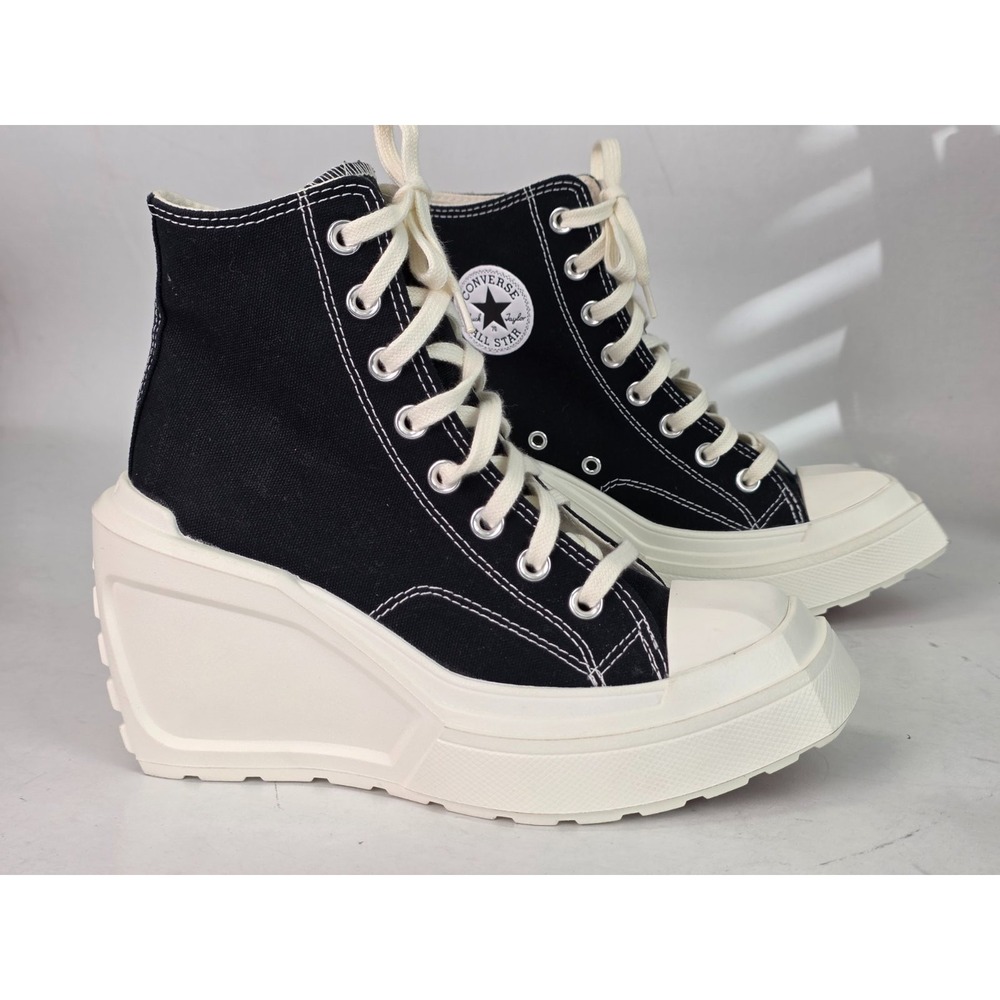 Converse Chuck Taylor 70 Womens Shoes Size 5.5 Black White Canvas Platform Wedge